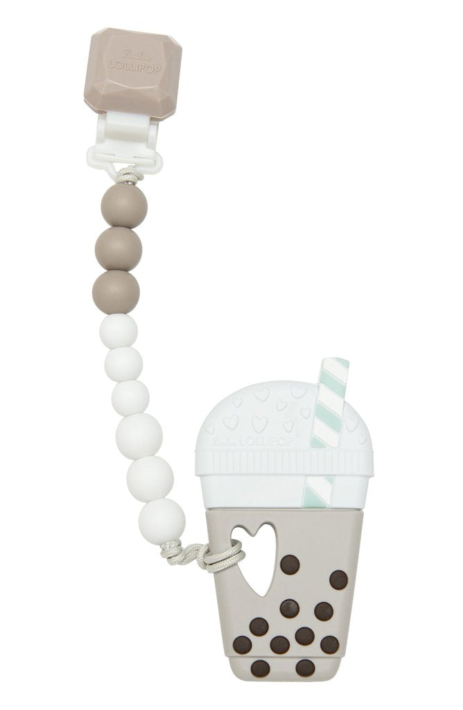 Loulou Lollipop-Silicone Teether-Everyday Essentials-Milk Bubble Tea-O/S-Much and Little Boutique-Vancouver-Canada