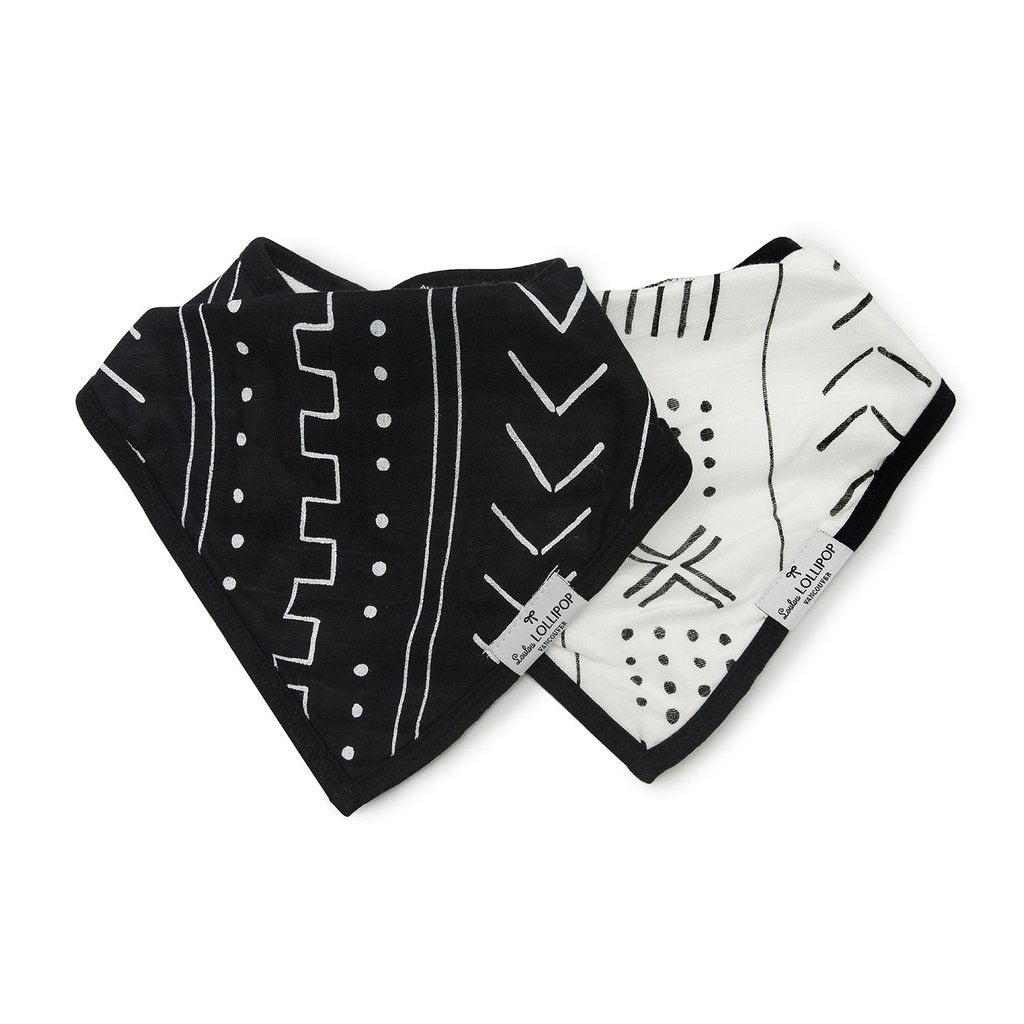 Loulou Lollipop-Set Of Two Bandana Bibs-Everyday Essentials-Mudcloth-O/S-Much and Little Boutique-Vancouver-Canada