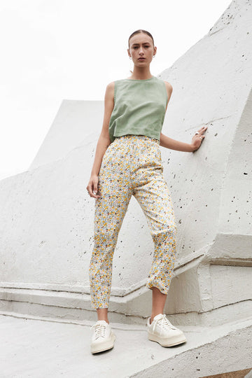 Eve Gravel-Narcisse Pull-On Pants-Bottoms-Jardin-XSmall-Much and Little Boutique-Vancouver-Canada