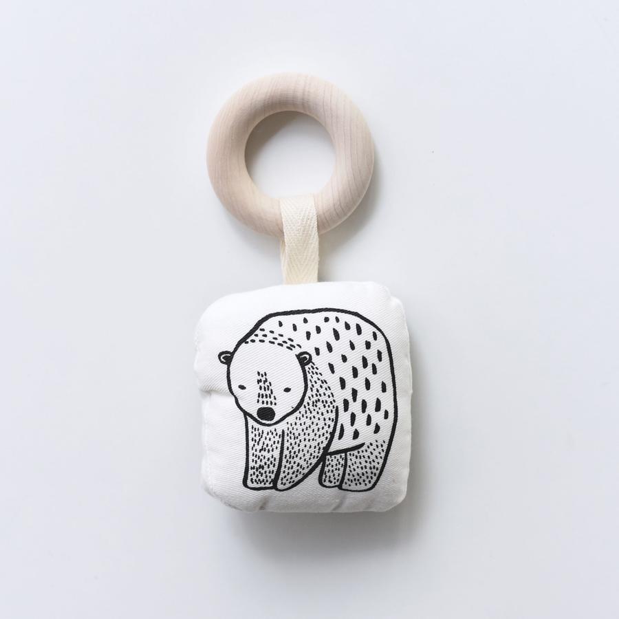 Wee Gallery-Organic Cotton Teether-Everyday Essentials-Bear-O/S-Much and Little Boutique-Vancouver-Canada
