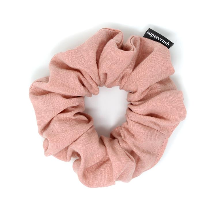 Supercrush-Regular Scrunchie-Hair Accessories-Rosedust Linen-O/S-Much and Little Boutique-Vancouver-Canada