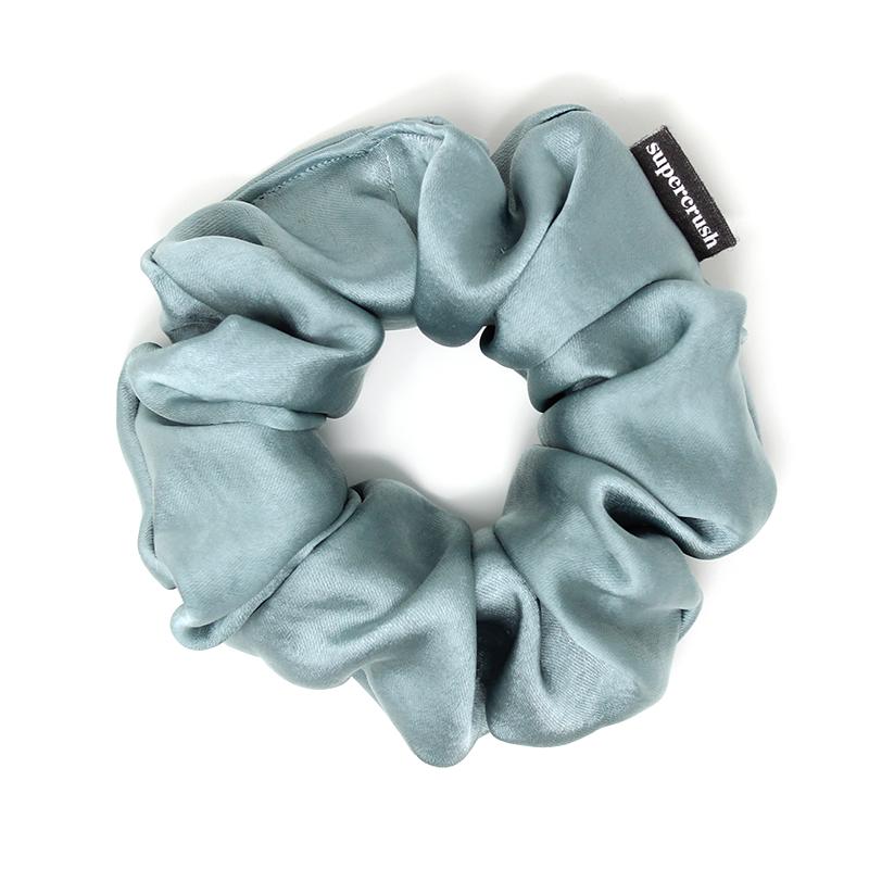 Supercrush-Regular Scrunchie-Hair Accessories-Ocean Satin-O/S-Much and Little Boutique-Vancouver-Canada