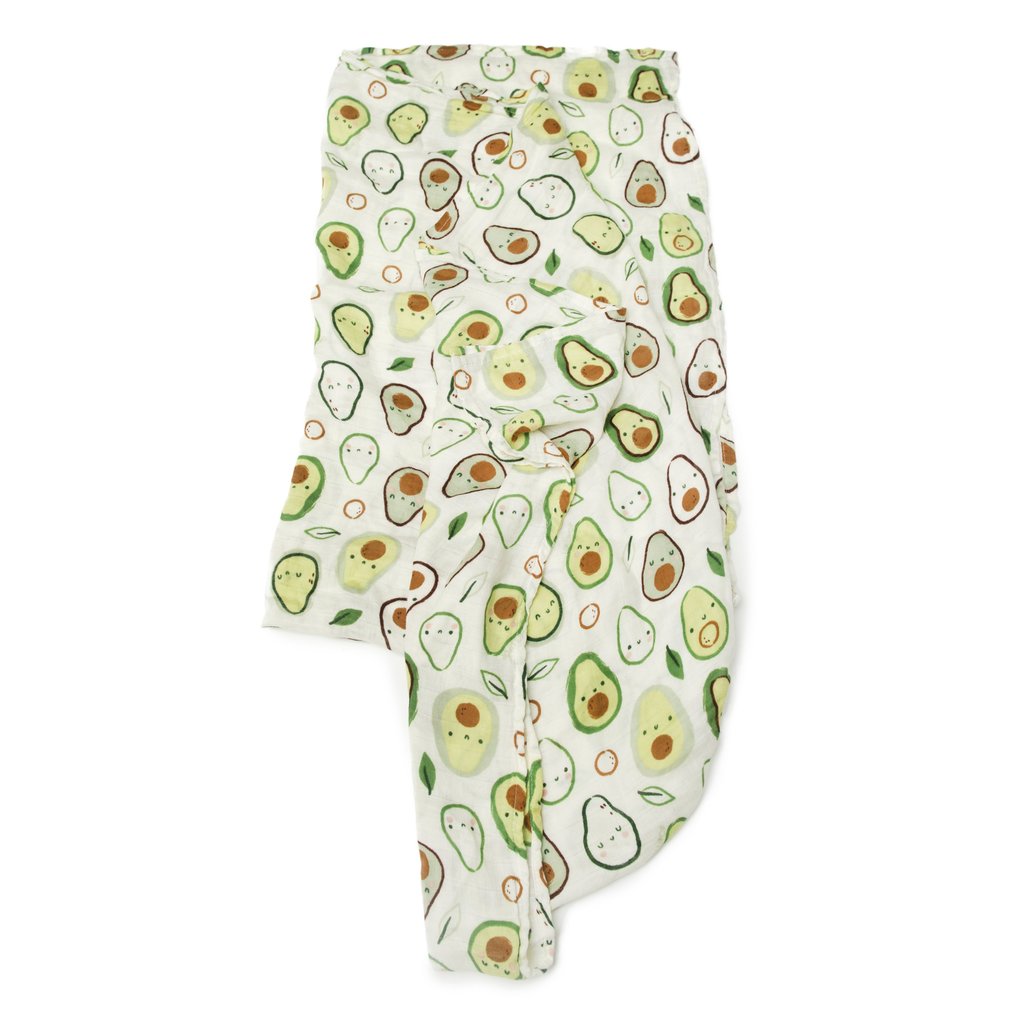 Loulou Lollipop-Muslin Swaddle-Blankets & Swaddles-Avocado-O/S-Much and Little Boutique-Vancouver-Canada