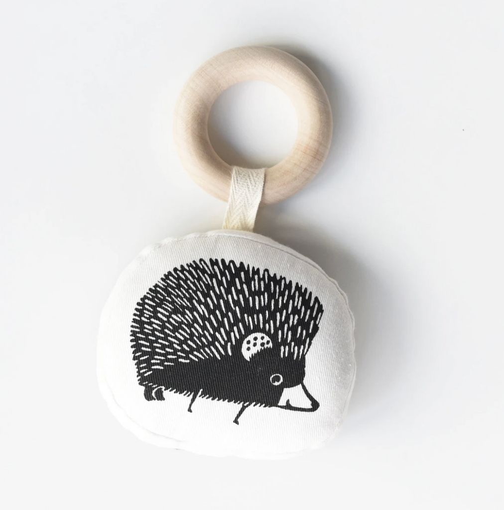 Wee Gallery-Organic Cotton Teether-Everyday Essentials-Hedgehog-O/S-Much and Little Boutique-Vancouver-Canada