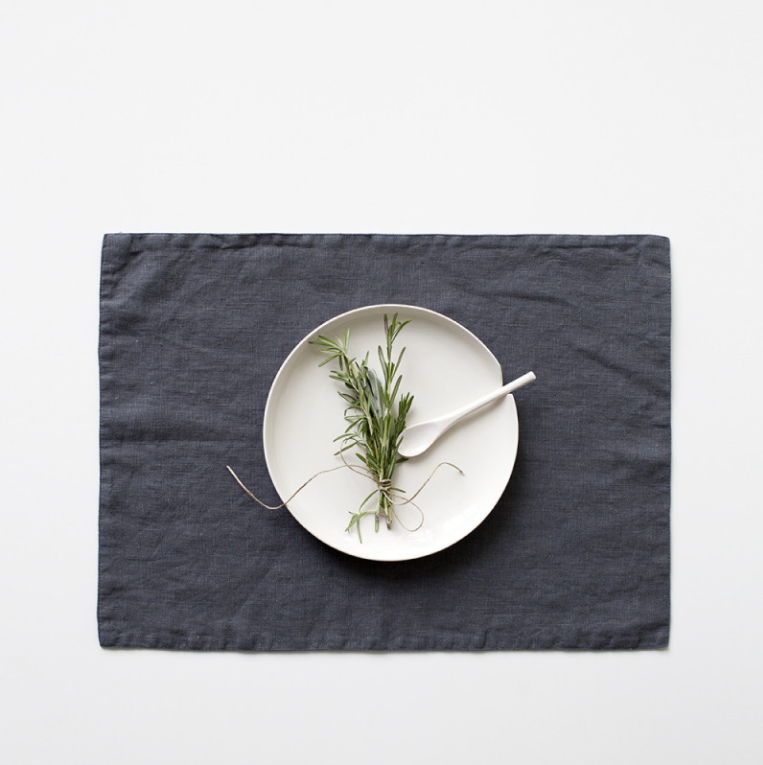 Linen Tales-Placemat Pair-Kitchenware-Dark Grey-Much and Little Boutique-Vancouver-Canada