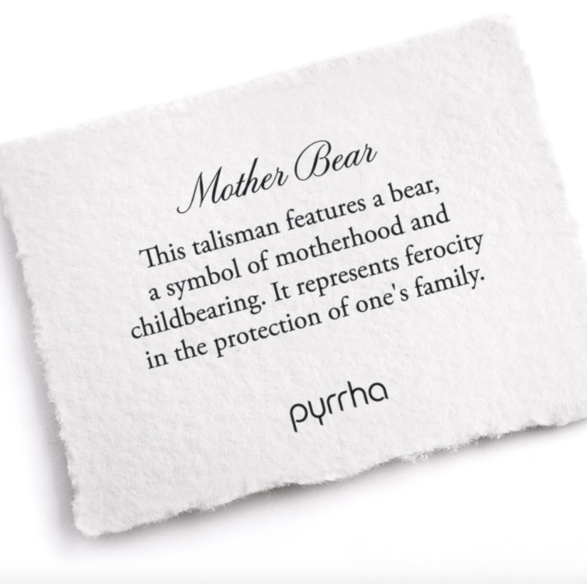 Pyrrha Design Inc.-Mother Bear Talisman-Jewelry-Much and Little Boutique-Vancouver-Canada