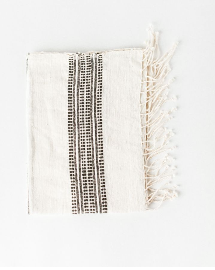 Creative Women-Hand Or Kitchen Towel-Bath-Natural w/ Grey Stripe-O/S-Much and Little Boutique-Vancouver-Canada