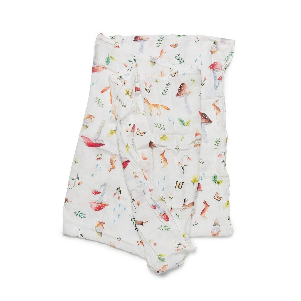 Loulou Lollipop-Muslin Swaddle-Blankets & Swaddles-Woodland Gnome-O/S-Much and Little Boutique-Vancouver-Canada