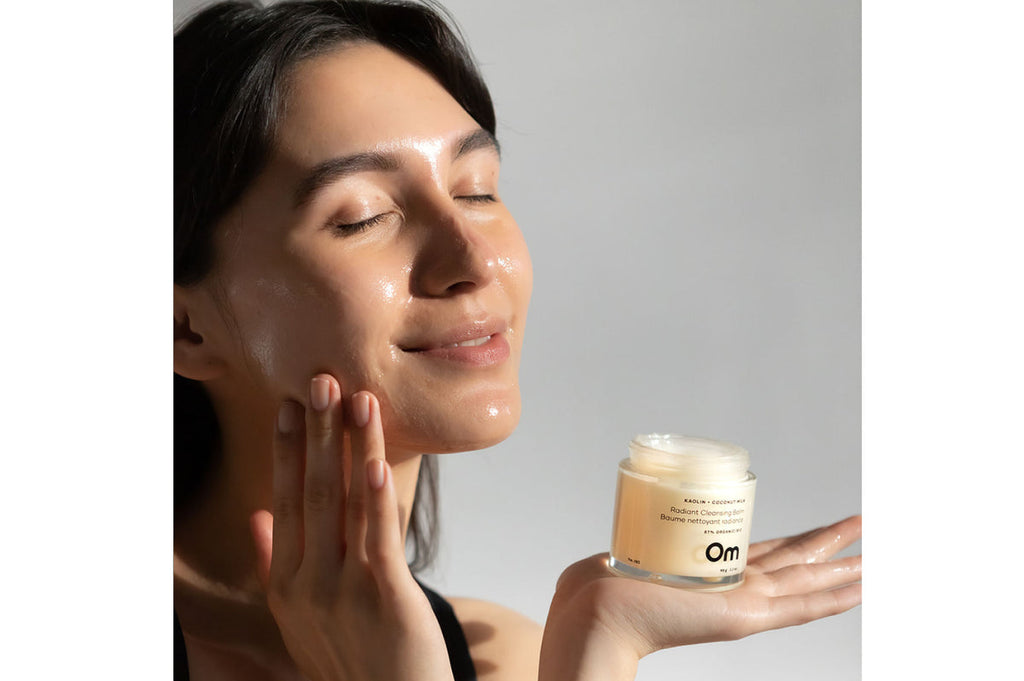 Om Organics-Kaolin & Coconut Milk Radiant Cleansing Balm-Skincare-Much and Little Boutique-Vancouver-Canada