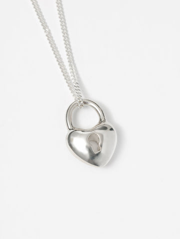 Wolf Circus-Silver Heart Lock Charm Necklace-Jewelry-Much and Little Boutique-Vancouver-Canada