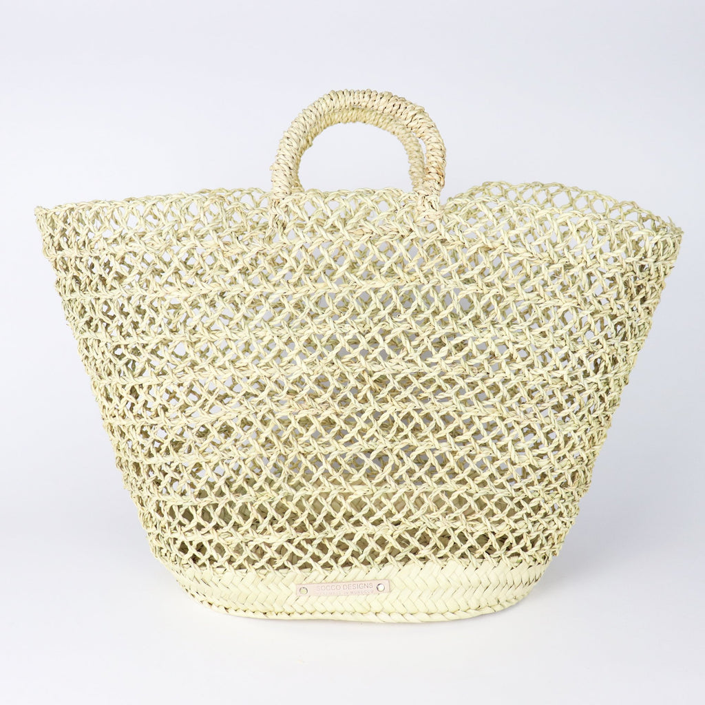 Socco Designs-French Straw Basket Tote-Bags & Wallets-Albufeira-Much and Little Boutique-Vancouver-Canada
