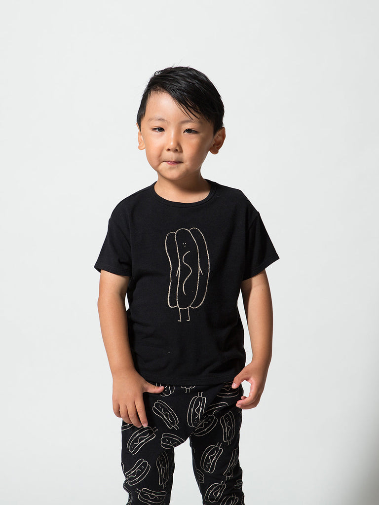 Greige-Printed Bamboo Tee-Clothing-Much and Little Boutique-Vancouver-Canada