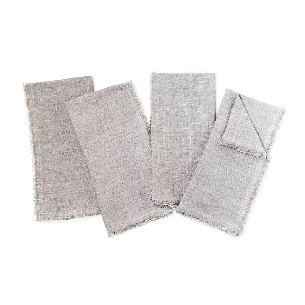 Creative Women-Stone Washed Linen Napkin Set-Kitchenware-Oyster-Much and Little Boutique-Vancouver-Canada