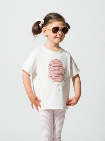 Greige-Printed Bamboo Tee-Clothing-Much and Little Boutique-Vancouver-Canada
