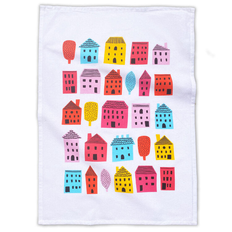 Badger & Burke-Tea Towel-Kitchenware-Little Houses-O/S-Much and Little Boutique-Vancouver-Canada