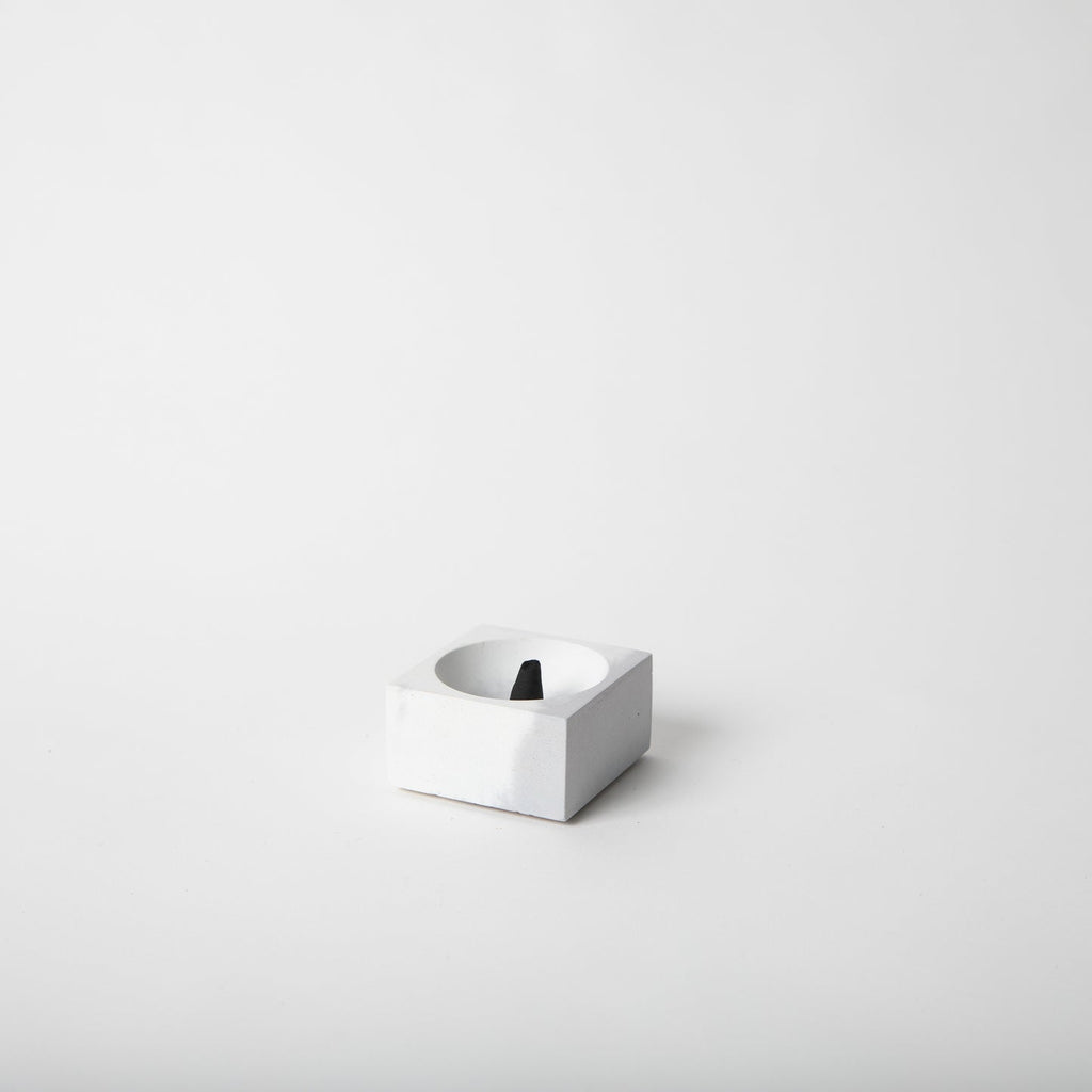 Pretti Cool-Square Marbled Concrete Incense Holder-Candles & Home Fragrance-Grey & White-Much and Little Boutique-Vancouver-Canada