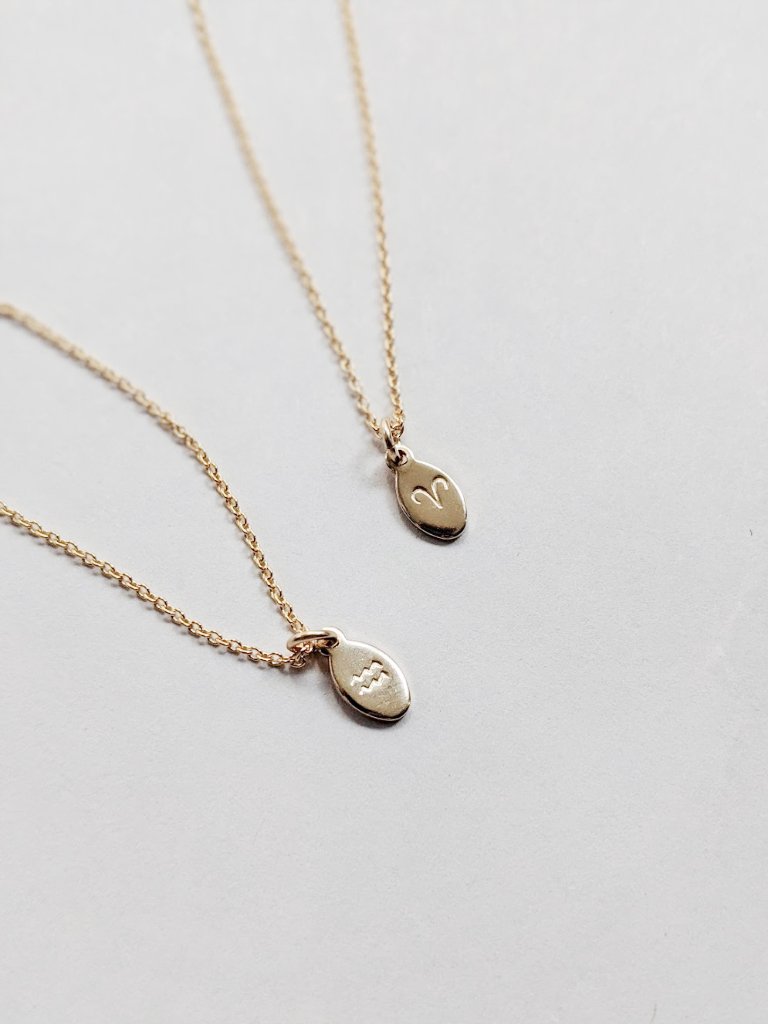 Little Gold-Tiny Zodiac Necklace-Jewelry-Much and Little Boutique-Vancouver-Canada